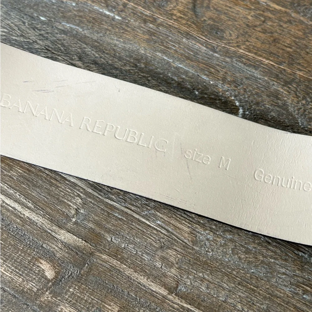 Banana Republic wide black leather belt made in Italy